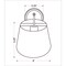 Z-Lite Lilly Wall Sconce, 1-Light, 8 In.W x 9 In.L x 8.5 In.H, Modern Gold/Modern Gold 2307-1S-MGLD - alternate 5